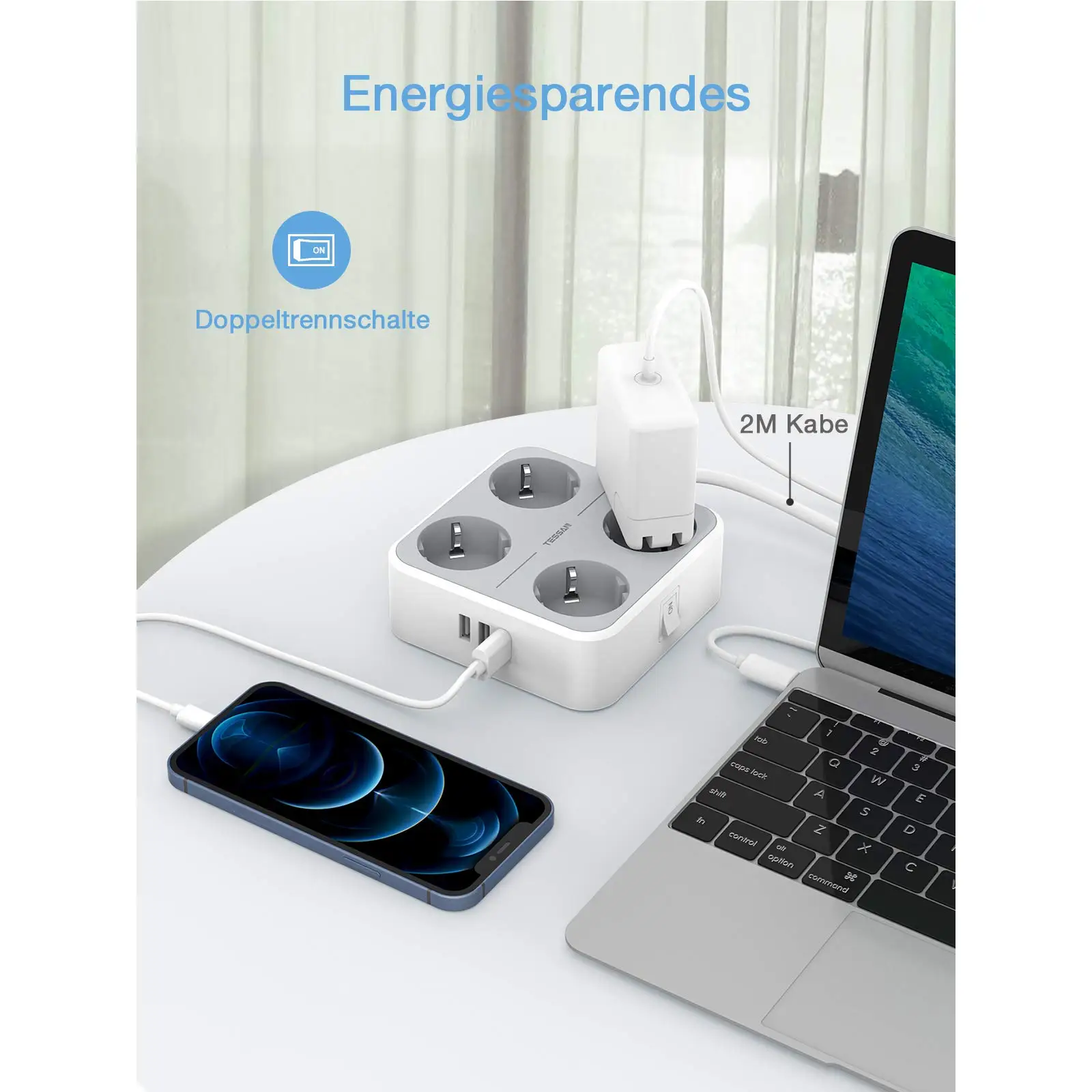 TESSAN-7  1 EU  Ʈ , / ġ , USB  Ʈ 3 , AC ܼƮ 4 , /繫ǿ 2M/6.5FT  ڵ