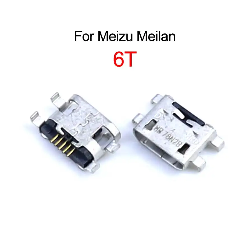 YuXi 2 шт Micro USB разъем для Meizu 6T S6 M1 M2 M3 M3S M5 M5S M6 Note U10 U20 E E2 E3 Max X зарядный порт разъем - Цвет: 6T