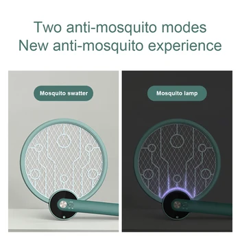 

Multifunction USB Rechargeable Foldable Electric Practical Handheld Pest Control Office Mosquito Repellent Fly Swatter Home