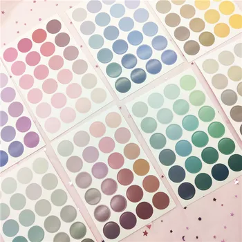 

48Pcs/Pack Fashion Round Dot Colorful Label Sticker DIY Craft Scrapbooking Album Junk Journal Planner Decorative Stickers