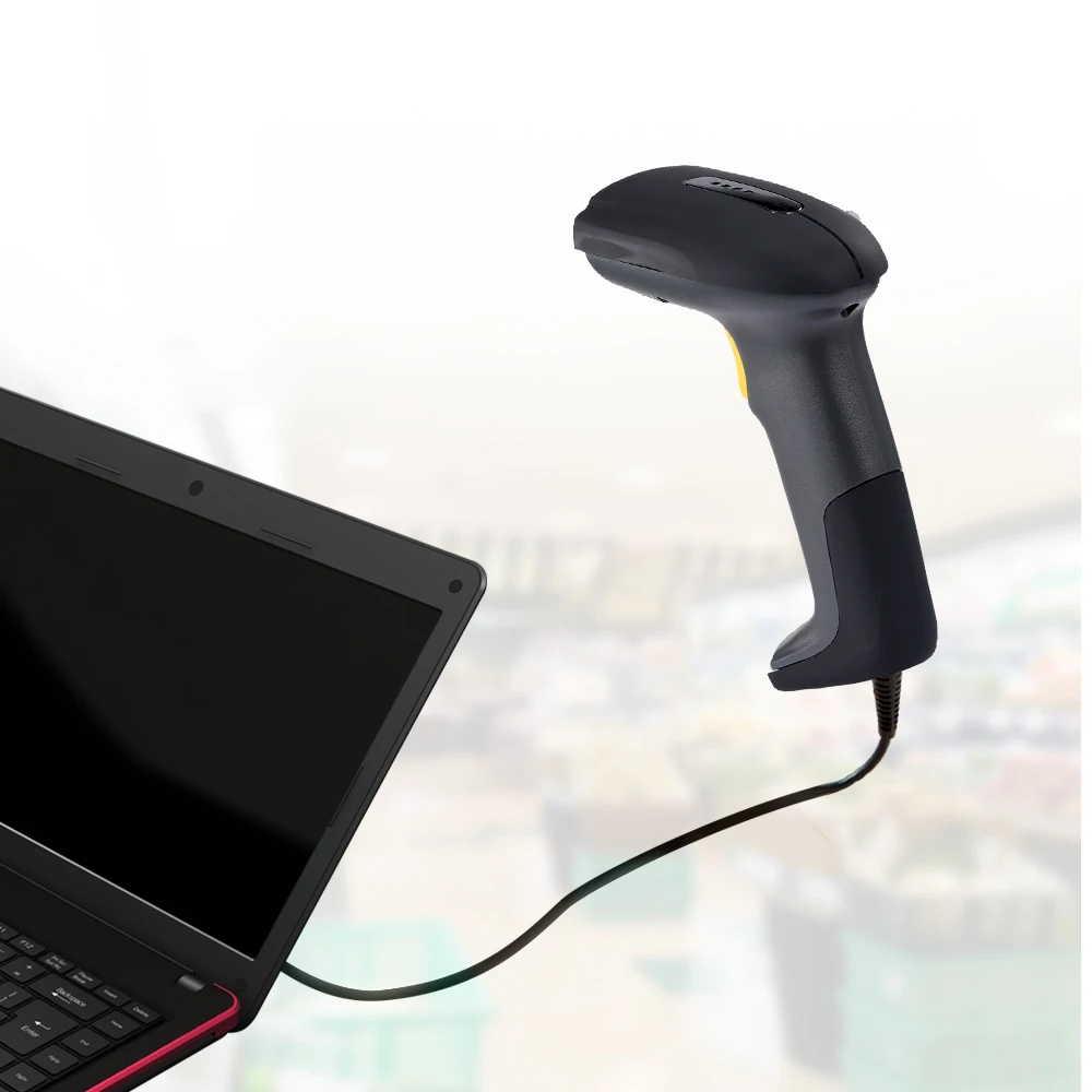 2 4G Wireless Barcode Scanner Wired bar code Scanner Handheld 1D 2D QR AZTEC MAXICODE BarCode 4