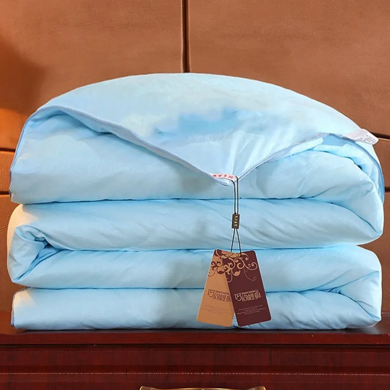 

Winter Solid Color Bedding Thicken Keep Warm Chemical Fiber Quilt Pure Cotton Fabric Home Use Quilt Core Small Fresh Style