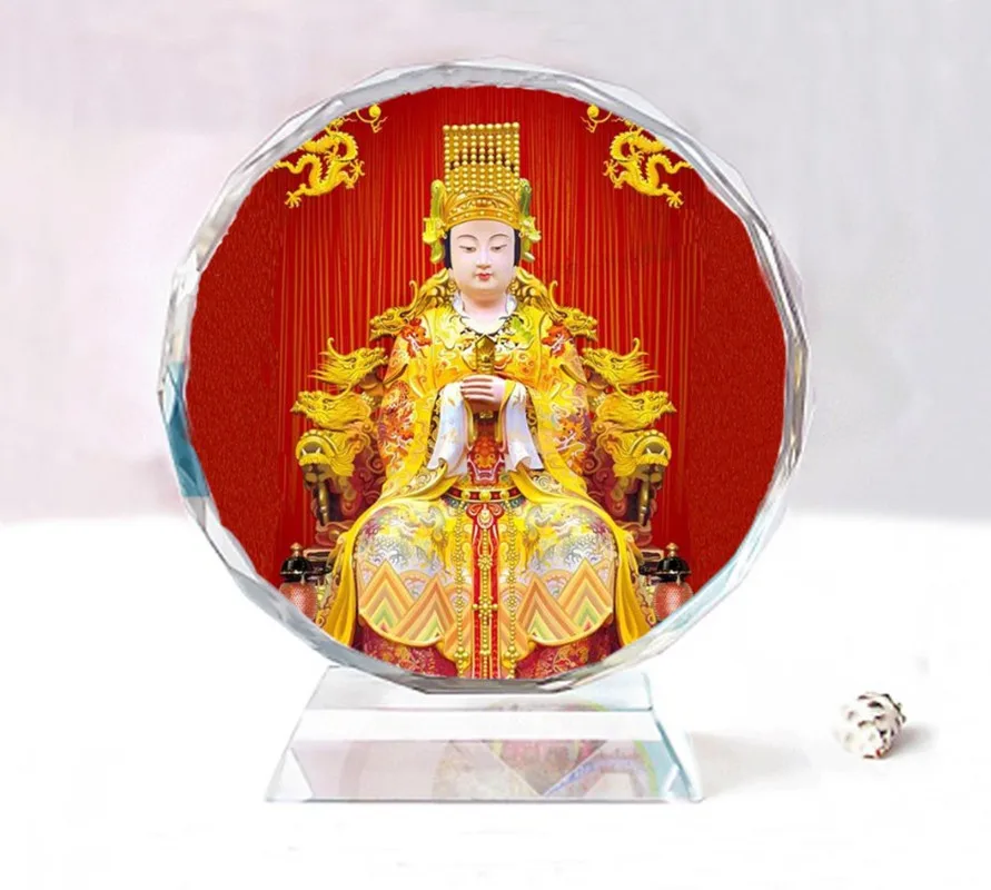Двусторонние хрустальные украшения Mazu в виде Будды изысканный