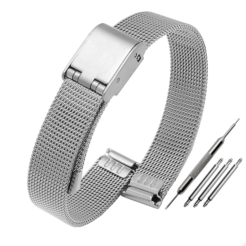 Stainless Steel Milanese Mesh Watch Strap - Thin Bracelet
