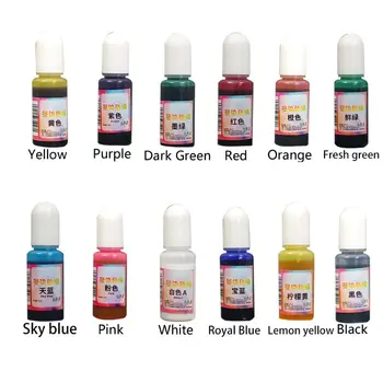 

12 Colors Art Ink Natural Resin Pigment Kit Liquid Colorant Dye Ink Diffusion UV Epoxy Resin Jewelry Making Tools