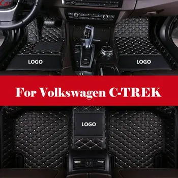 

Automotive interior Double layer Carpet Car Floor Mats Leather Waterproof Pads Auto Mat Carpet For Volkswagen C-TREK