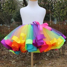 Милая балетная юбка-пачка для маленьких девочек; Танцевальная сказочная юбка принцессы с бантом; яркая повседневная юбка-пачка на праздник; От 1 до 9 лет