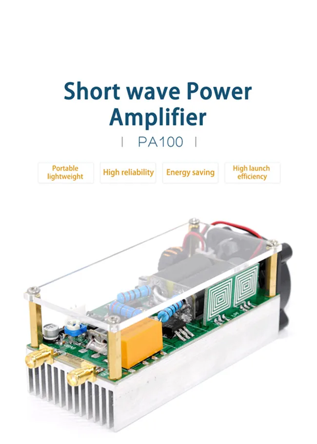 2020 New 3~30Mhz 100w Shortwave Power Amplifier HF RF Amplifier LPF For QRP FT817 KX3  Xiegu X5105 G90S G1M/KN small power radio