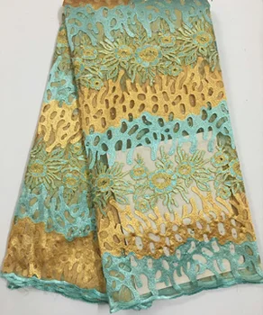 

African Net Lace Fabric, 2020 High Quality Elegant Nigerian Wedding Lace Fabrics 5Yards Stones French Tulle lace ALL2831
