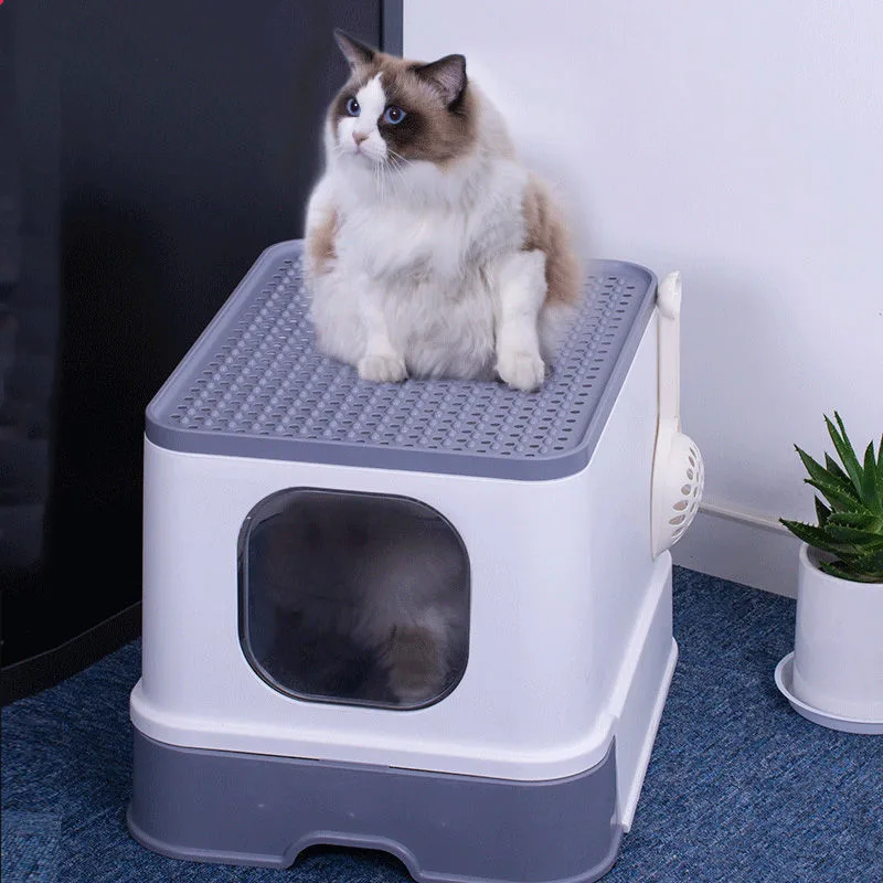 Pets Fully Enclosed Cat Litter Box Large Anti-spatter Drawer Top Into Pet Toilet Deodorization Cat Supplie Pets Fully Enclosed Cat Litter Box Large Anti-spatter Drawer Top Into Pet Toilet Deodorization Cat Supplie