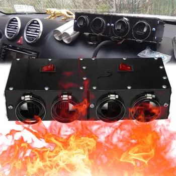 

12V car heater 800W Universal Portable Auto Van Heating Air Heater 4 tuyere Compact Defroster Demister Car Electric Appliances