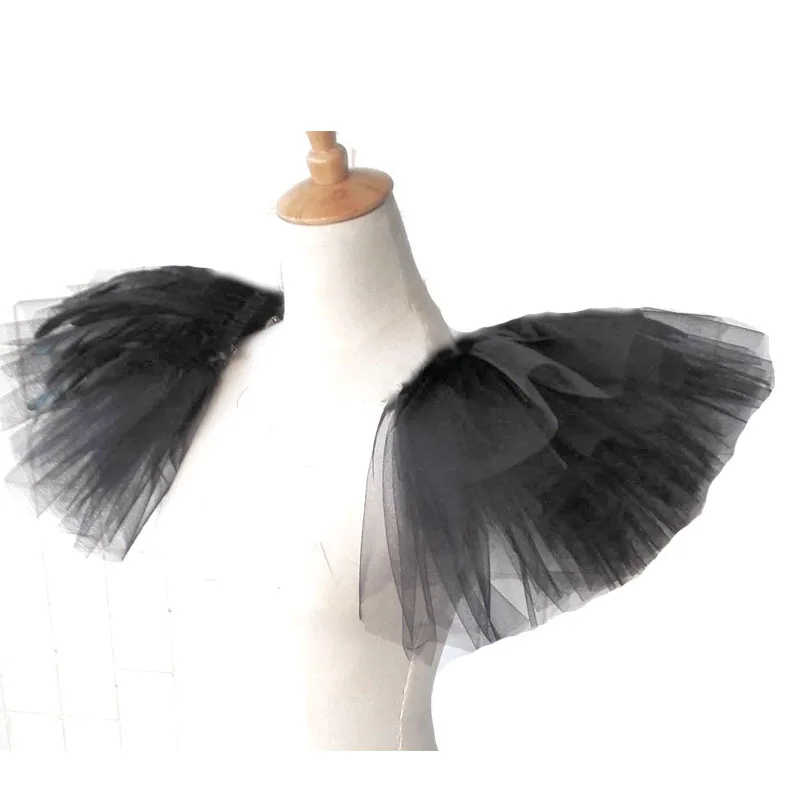 Mingli Tengda Wedding Accessories Stage Shoulder Yarn Banquet Shoulder Epaulet Personality Accessories Piaoza Bride Cap Shawl