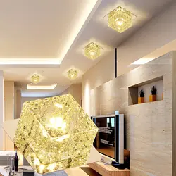 3W светодиодная декоративная вибростойкая блестящая потолочная квадратная гостиничная Стразы для дома, лестницы, гостиная, лампа для