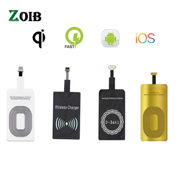 

Qi Wireless Charging Receiver For iPhone 7 6s Plus 5s Micro USB Type C Universal Fast Wireless Charger For Samsung Huawei Xiaomi