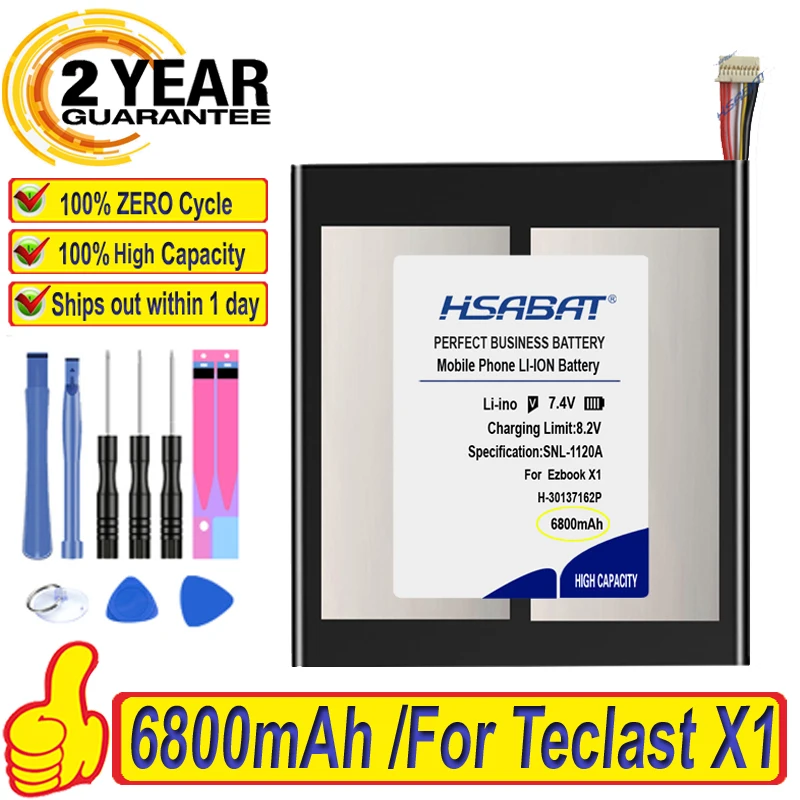 Лидирующий бренд 100% новый 6800 мА/ч H-30137162P ноутбук Батарея для TECLAST F5 2666144 NV-2778130-2S