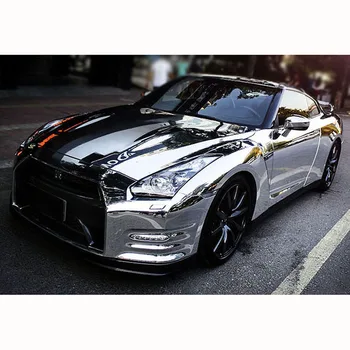 

Chrome Car Sticker Mirror Gloss Film Sheet Wrap Bubble Decal Free Stain