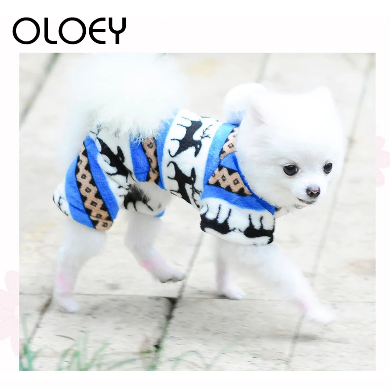 

Pet Clothes with Cap For Small Medium Dogs Soft Comfortable Winter Warmth Dogs Costume Jacket Coat Cotton Pajamas Clothing
