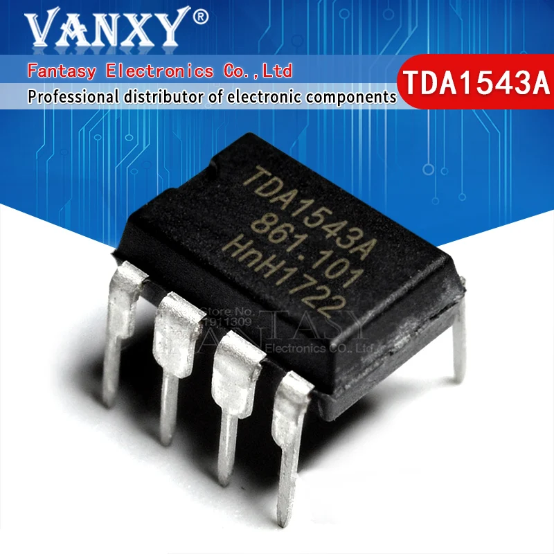 

10 шт., TDA1543A DIP8 TDA1543 DIP-8 1543A DIP
