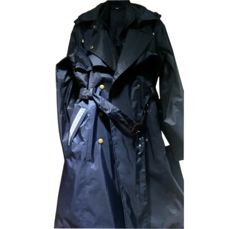 navy blue 1 шт унисекс Водонепроницаемый плащ с карманом женский дождевик пеший тур плащ-дождевик с капюшоном для взрослых водонепроницаемое пончо, дождевик накидка - Цвет: navy blue