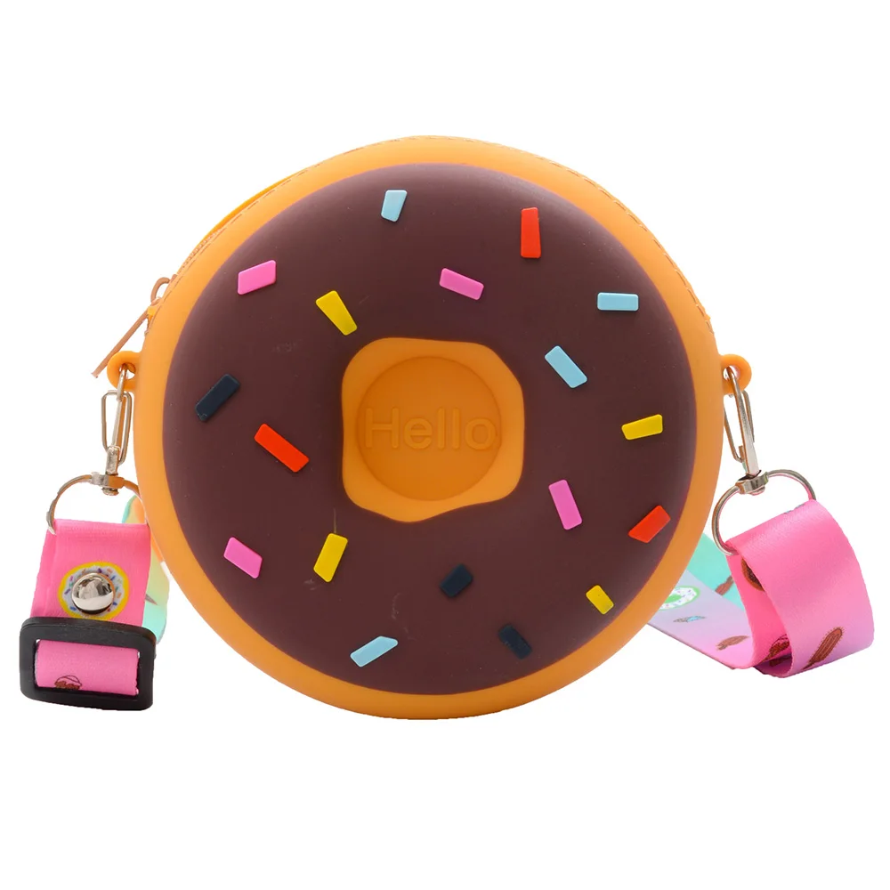 Coin Purse Donut Messenger-Bag Children Bag Wild-Boys Girls Silicone Cute And