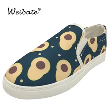 WEIBATE/Повседневная обувь; женская обувь на плоской подошве; мягкие удобные туфли-лодочки; легкие балетки; женская обувь на толстой подошве с авокадо