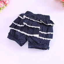 Гранту в Корейском стиле три Слои нарядное кружевное платье для маленьких девочек; шорты с узором в горошек; Детский жакет из денима для девочки; шорты 3111 Вес 0,125 кг