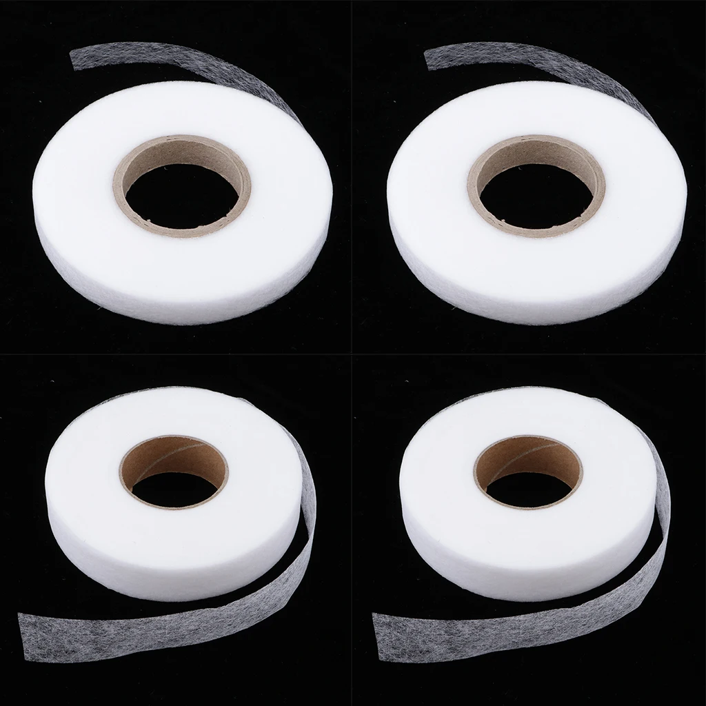 90 Yards Adhesive Hemming Tape Iron On Sewing Fabric Fusing Tape White