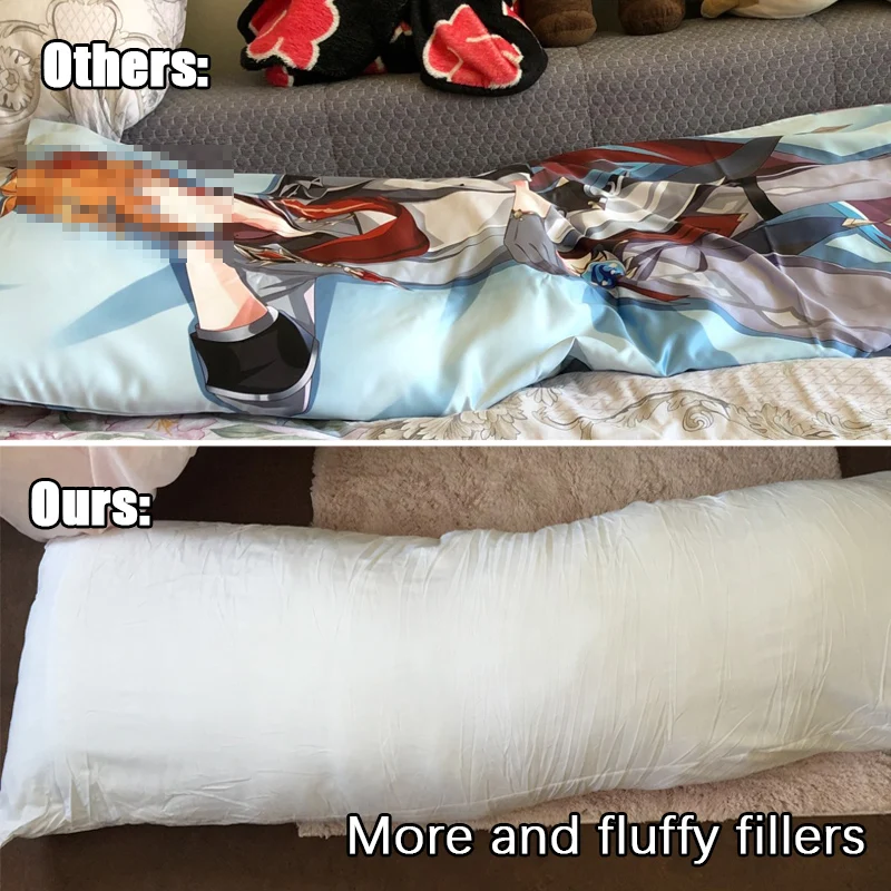 60x180cm Long Dakimakura Hugging Body Pillow Inner Insert Anime Body Pillow Core White Pillow Interior Cushion Enough Filling 6