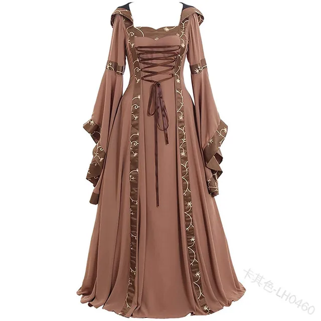 Vestidos medievales para mujer, trajes de Cosplay para escenario de la Edad Media, de talla grande, Trajes clásicos góticos de actuación, Retro - AliExpress