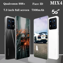 MIX 4 – téléphone portable 5G débloqué, écran de 888 pouces, smartphone, Qualcomm 7.3 +, Android 12, batterie de 7300mAh, mémoire de 16GB et 1T