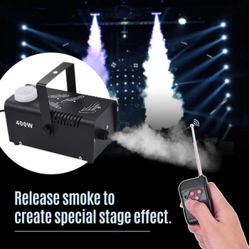 

Wireless 400 Watt Fogger Fog Smoke Machine with Remote Control for Party Live Concert DJ Bar KTV Stage Effect Vocal accessories