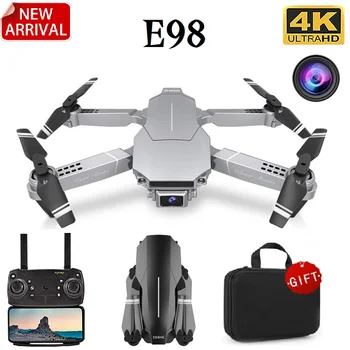 

2020 new drone E98 WIFI FPV with 4K HD camera height hold mode, foldable arm RC four-axis drone children's toy gift E68