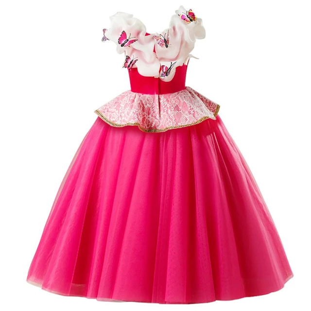 Disney Girls Princess Dress Sleeping Beauty Aurora Cosplay Costume