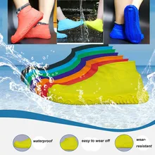 Утолщенные силиконовые резиновые сапоги; водонепроницаемая обувь; унисекс; защита для обуви; прозрачный нескользящий непромокаемый костюм; дождевик