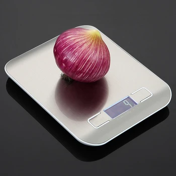 

5/10kg Kitchen Scale LCD Display Digital Scales Stainless Steel Electronic Weighing Scale Multi-function Food Scales Diet Scales