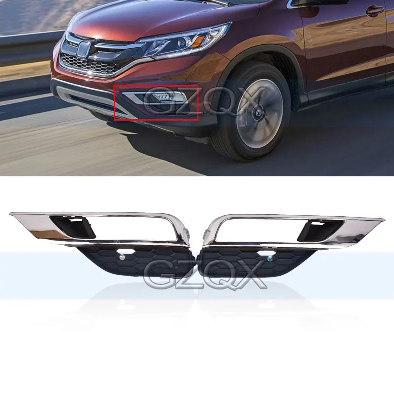 CAPQX High Quality Front Bumper Fog light cover Hood Trim Chroming For Honda CR-V CRV 2015 2016 Lamp cap Frame Garnish | Автомобили и