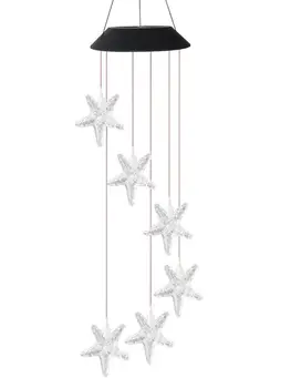 

LED Solar Light Colorful Durable Wind Chime Hanging Lamp Intelligent Light Controlled Night Light