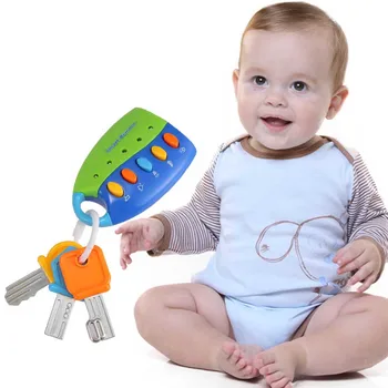 

Cartoon Baby Kids Musical Smart Remote Car Key Toy Car Voices Pretend Play Toys Hot Sales