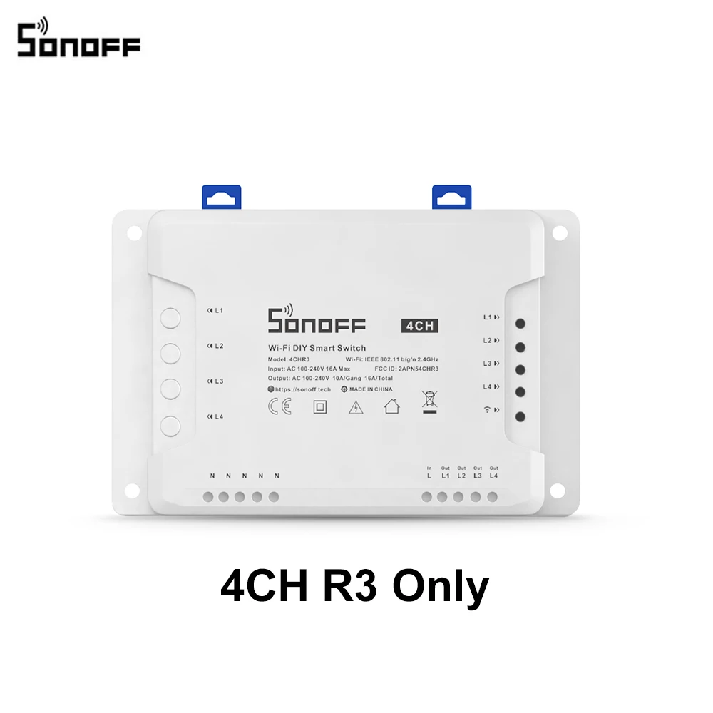 Itead SONOFF 4CH R3 Wifi Wireless Remote Control Relay Module Switch 4 Gang Channel Light Timer Switch Smart Home Automation 