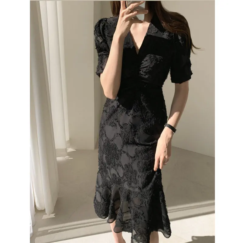 Alien-Kitty-Stylish-V-Neck-Elegant-Waist-Controlled-Slimming-2020-Early-Spring-Plus-Slender-Ruffles-Short (4)
