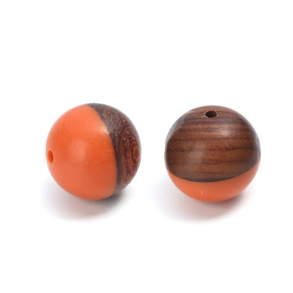 DoreenBeads бусины из смолы и дерева круглые желтые разноцветные ювелирные изделия