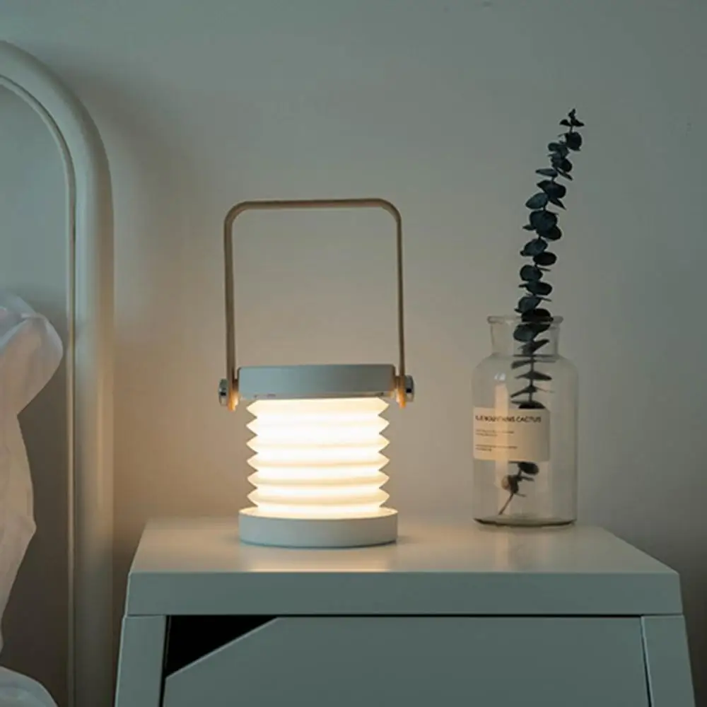 Foldable Touch Dimmable Reading LED Night Light Portable Lantern Lamp USB Rechargeable for Children Kids Gift Bedside