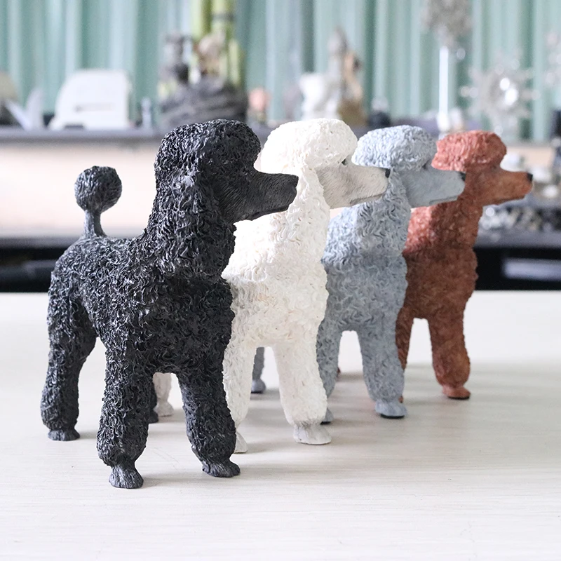 POODLE CHOCOLATE TINY ONES DOG Figurine Statue Pet Lovers Gift Resin 