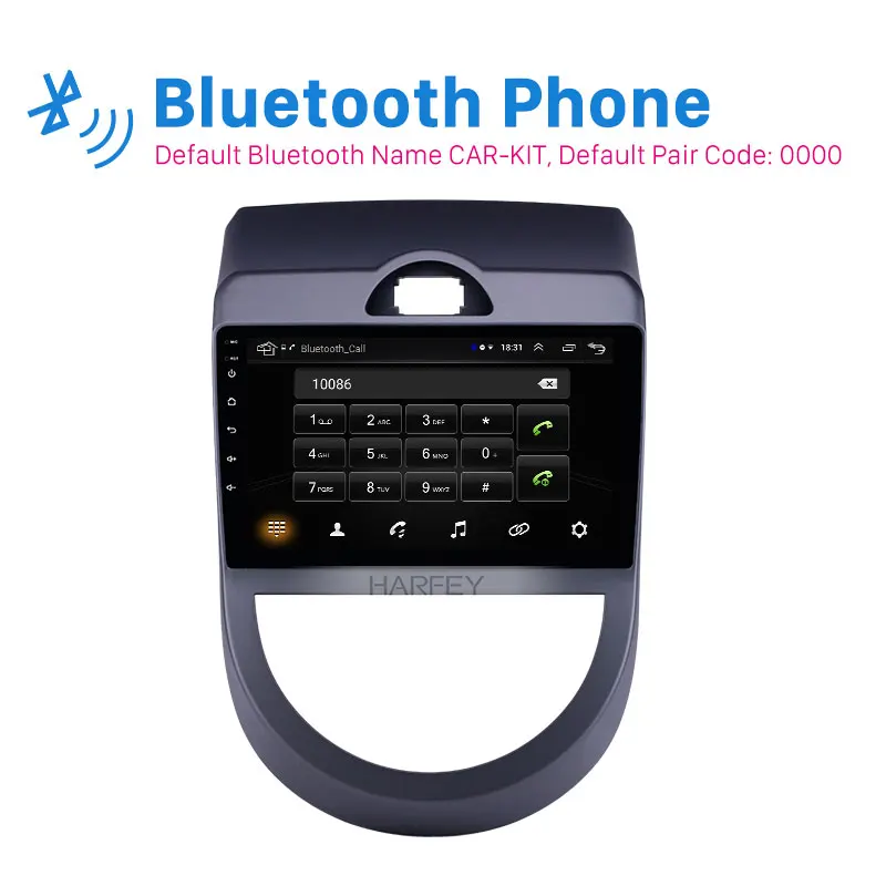Sale Harfey GPS Android 8.1 HD Touchscreen Car Radio for Kia Soul 2010-2013 Bluetooth 9