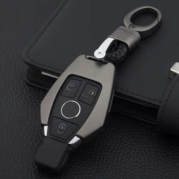 

Hot Sales 3 Buttons Metal Remote Key Case Cover Shell Key Chain Ring Flip Key Fob Shell Cover For Mercedes-Benz Class B C E S