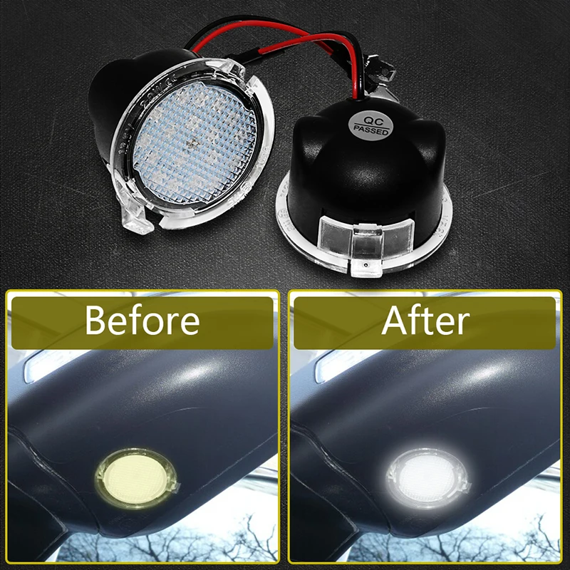 2pcs For Ford Mondeo MK5 Flex SEL Everest Taurus Range Expedition Auto Car-styling Car LED Under Side Mirror Puddle Light