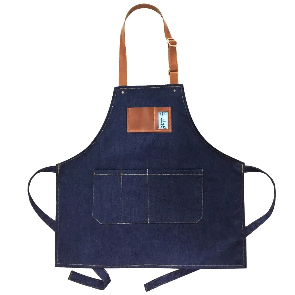 

2018 New Children Kitchen Baking Mats Apron Cotton Canvas Denim Apron Unisex Student Art Painting Pinafore Bib Custom logo