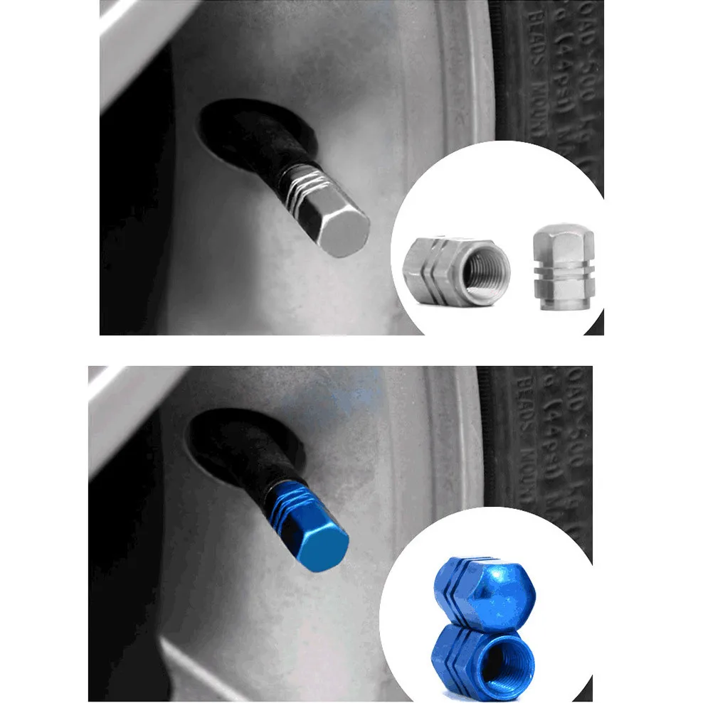 Aluminum Alloy Car Wheel Tire Valve Caps Tyre Rim Stem Covers Airdust Waterproof for Automobiles Motorcycles Trucks Bikes tire valve caps tire screw cap