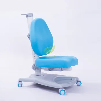 

Children's Learning Chair Mechanical Lifting Double Back Plus Waist Support Foot Student Chair Gravity Self-locking PU Wheel