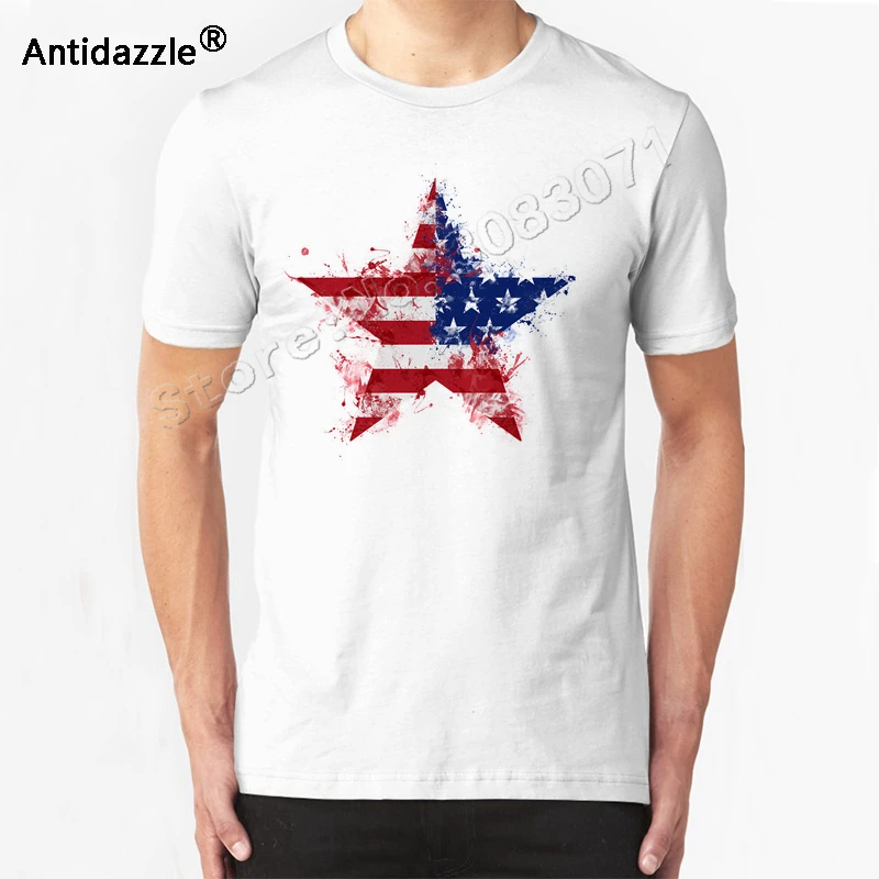 Antidazzle New brand Novelty Americana Star II Casual Printed Men's T shirt Comfortable Summer T-shirt Tees Male Shirts Tops |